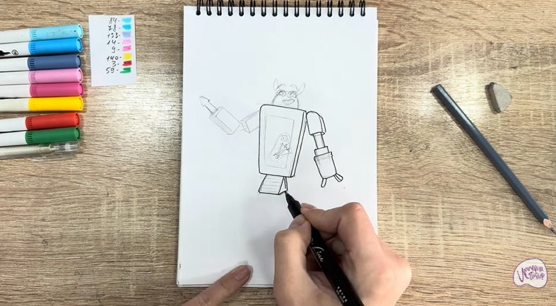 Рисуем Рем из "Живой гараж"