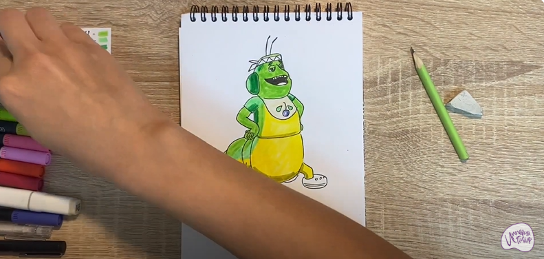 Рисуем Вупсень из "Лунтика"