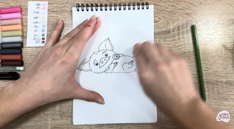 Рисуем Пуа из "Моана"