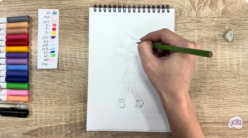 Рисуем Ксю из «Живой гараж»