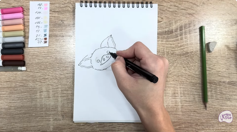 Рисуем Пуа из "Моана"