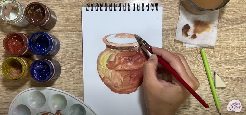 Рисуем Глиняный горшок