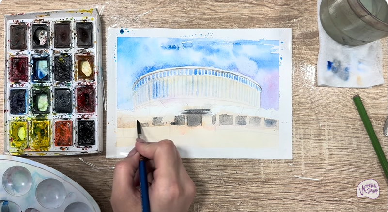 Рисуем Стадион Краснодар