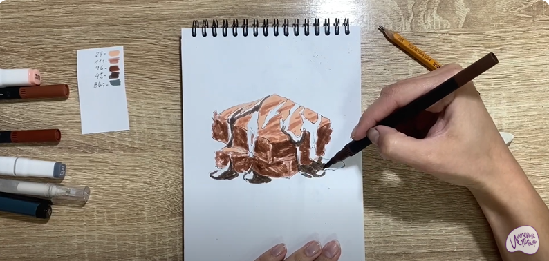 Рисуем Шоколадный брауни