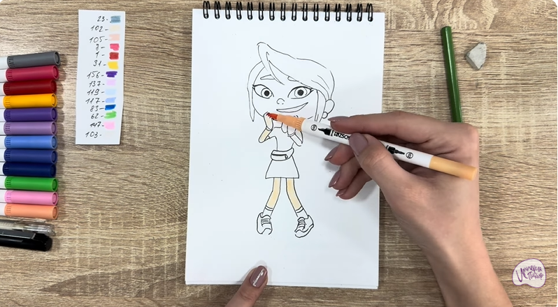 Рисуем Ксю из «Живой гараж»