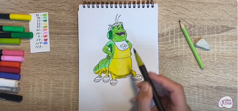 Рисуем Вупсень из "Лунтика"