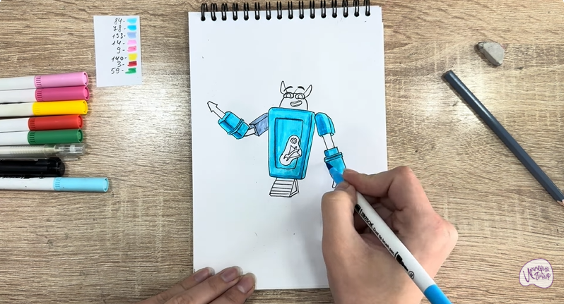 Рисуем Рем из "Живой гараж"