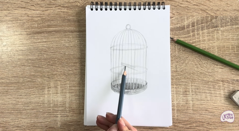 Рисуем Клетка для птиц