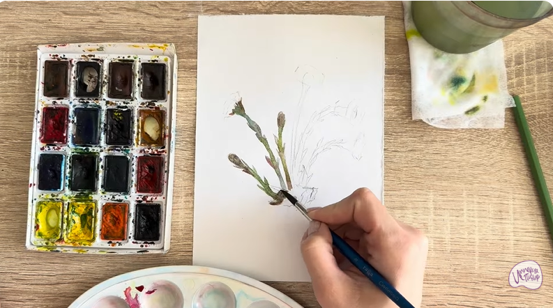 Рисуем Мать-и-мачеха