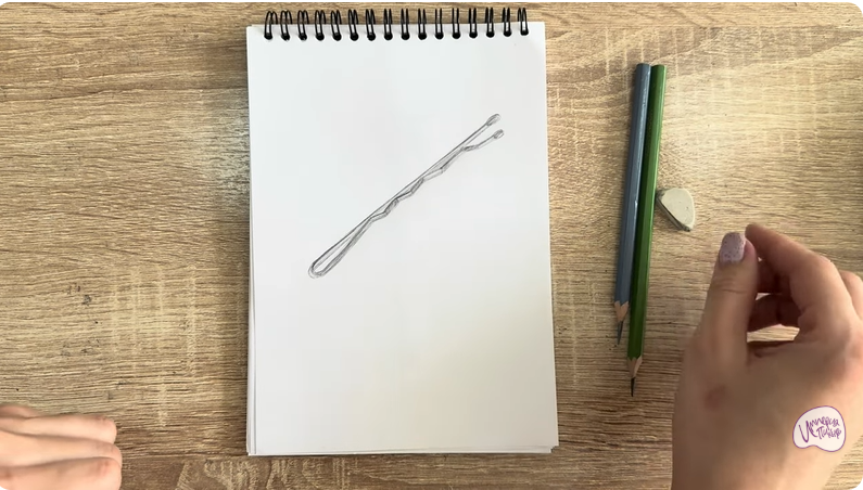 Рисуем Невидимка для волос