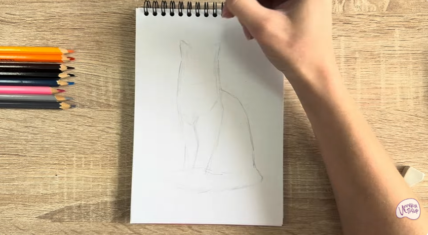 Рисуем Кот породы "Турецкий ван"