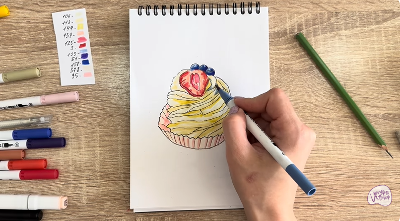 Рисуем Пирожное "Павлова"