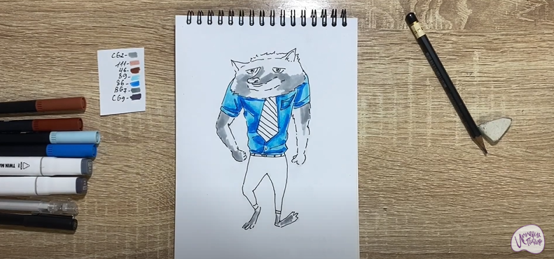Рисуем Уэйн из "Монстры на каникулах"