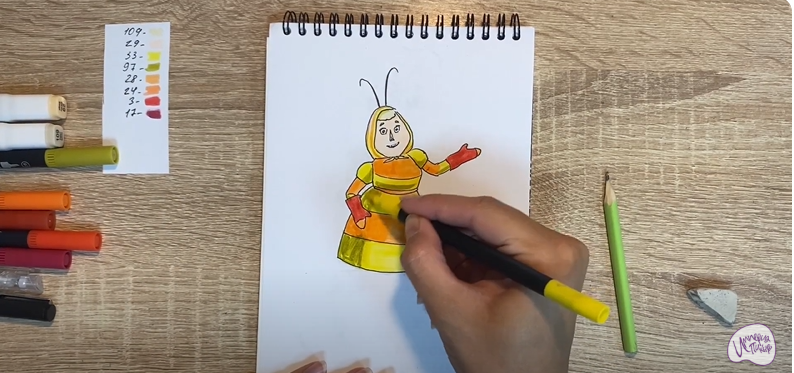 Рисуем Баба Капа из "Лунтика"