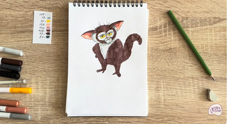 Рисуем Морис из "Мадагаскар"