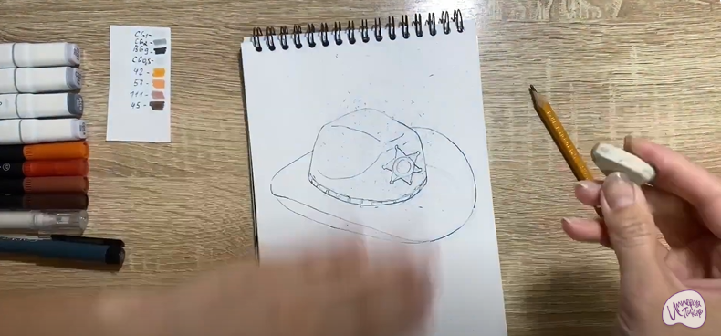 Рисуем Шляпа шерифа