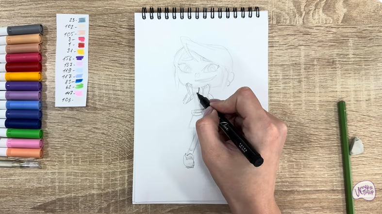 Рисуем Ксю из «Живой гараж»