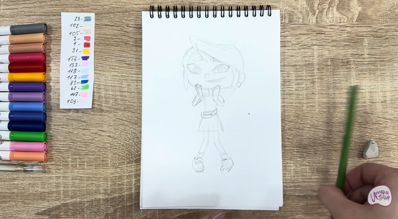 Рисуем Ксю из «Живой гараж»