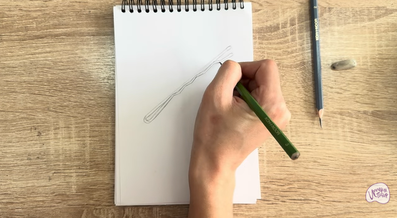 Рисуем Невидимка для волос