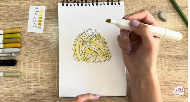 Рисуем Пишмание с фисташками