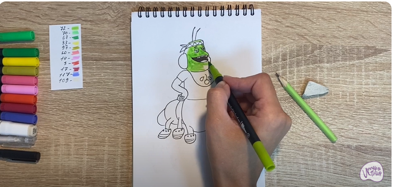 Рисуем Вупсень из "Лунтика"