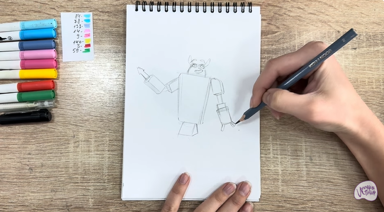 Рисуем Рем из "Живой гараж"