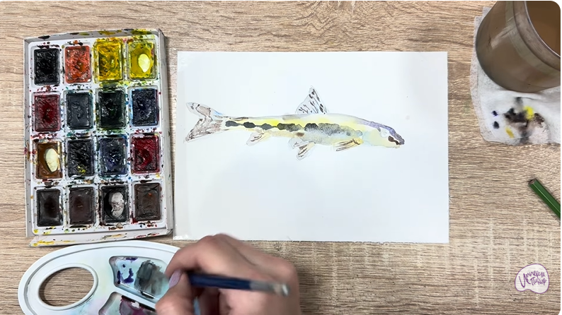 Рисуем Ленский пескарь