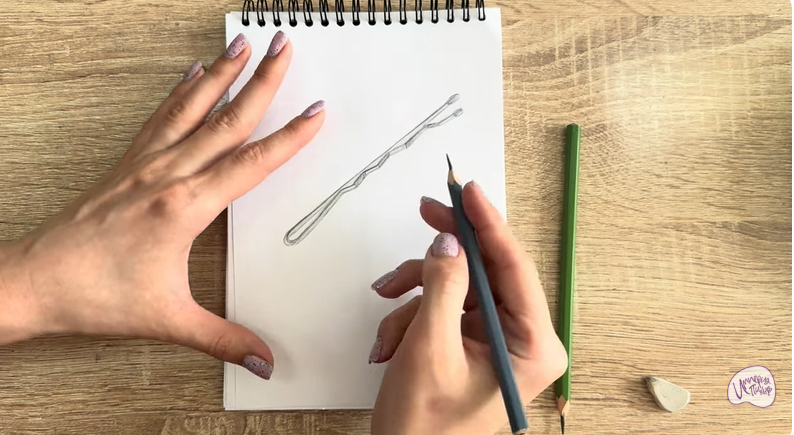 Рисуем Невидимка для волос