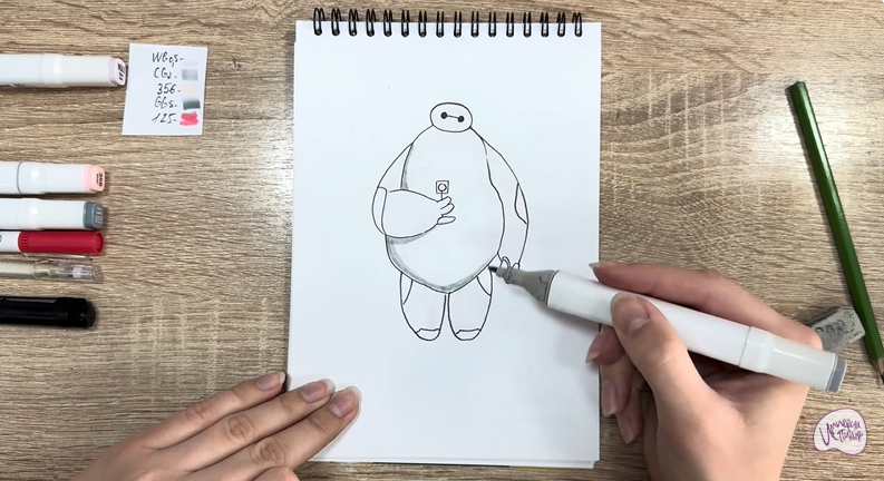 Рисуем Бэймакс из «Город героев»