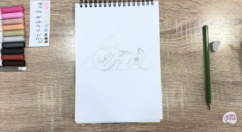 Рисуем Пуа из "Моана"