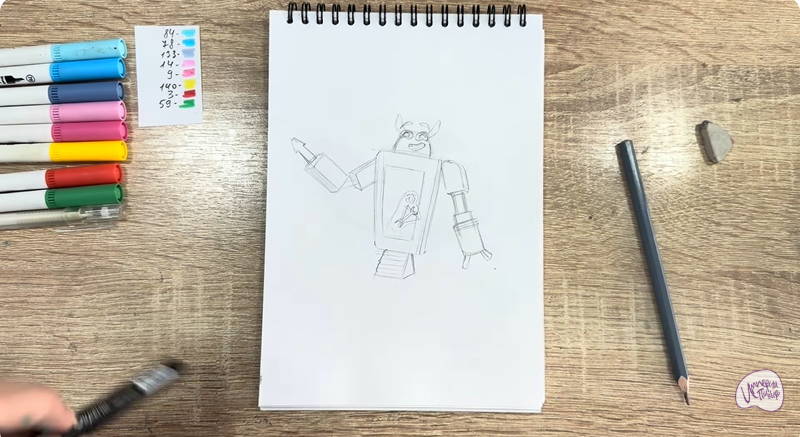 Рисуем Рем из "Живой гараж"