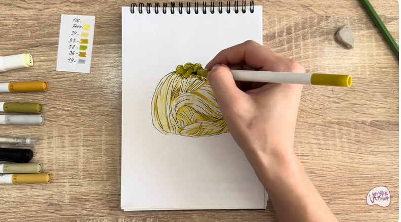 Рисуем Пишмание с фисташками