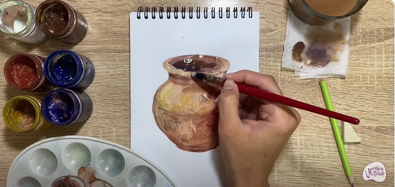 Рисуем Глиняный горшок