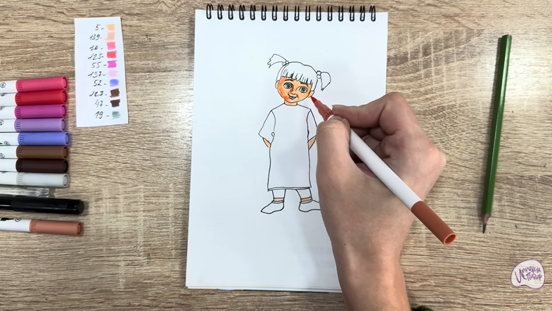 Рисуем Бу из «Корпорации монстров»