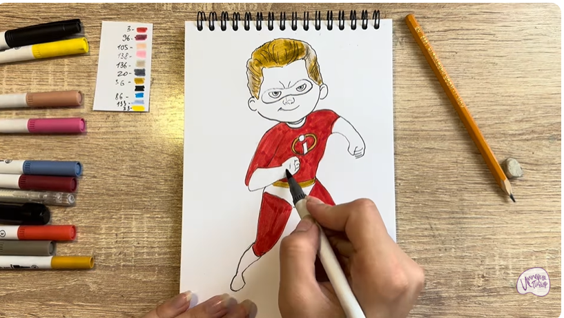 Рисуем Шастик Парр из "Суперсемейка"
