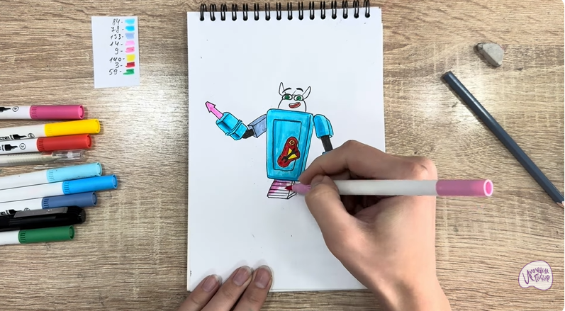 Рисуем Рем из "Живой гараж"