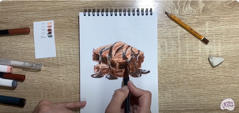 Рисуем Шоколадный брауни