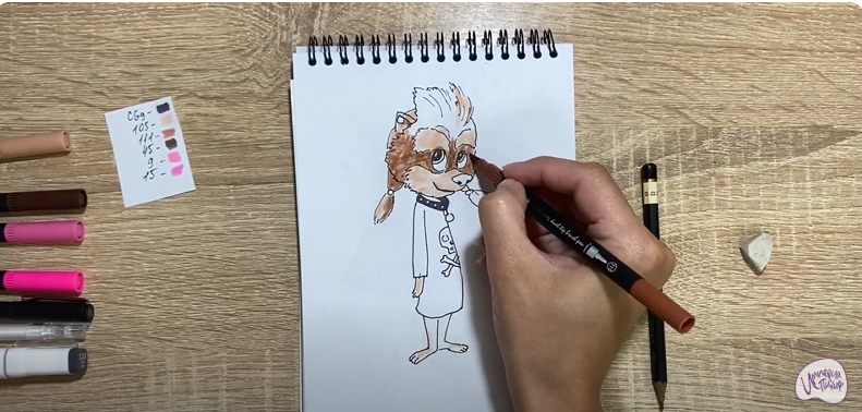 Рисуем Винни из "Монстры на каникулах"