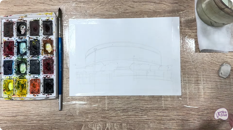 Рисуем Стадион Краснодар