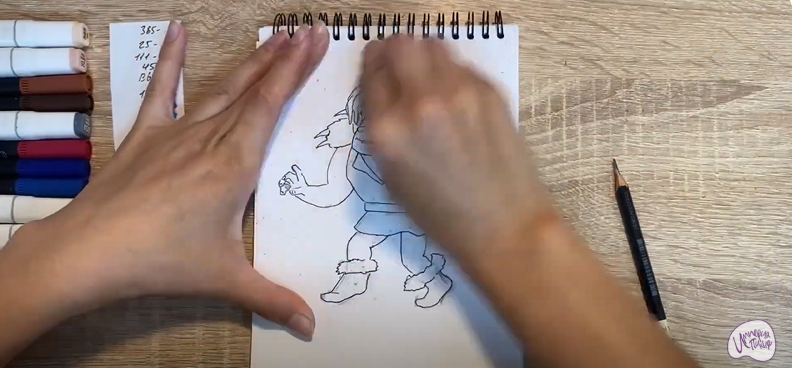 Рисуем Косолапый из мультфильма "Маракуда"