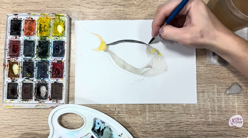 Рисуем Рыба-хирург