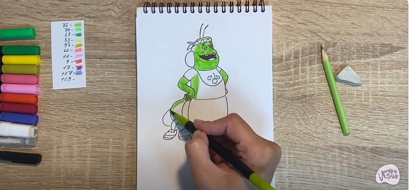 Рисуем Вупсень из "Лунтика"