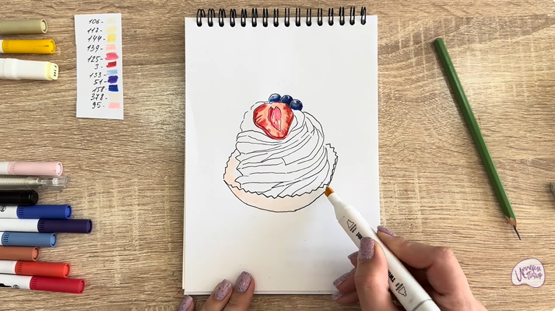 Рисуем Пирожное "Павлова"