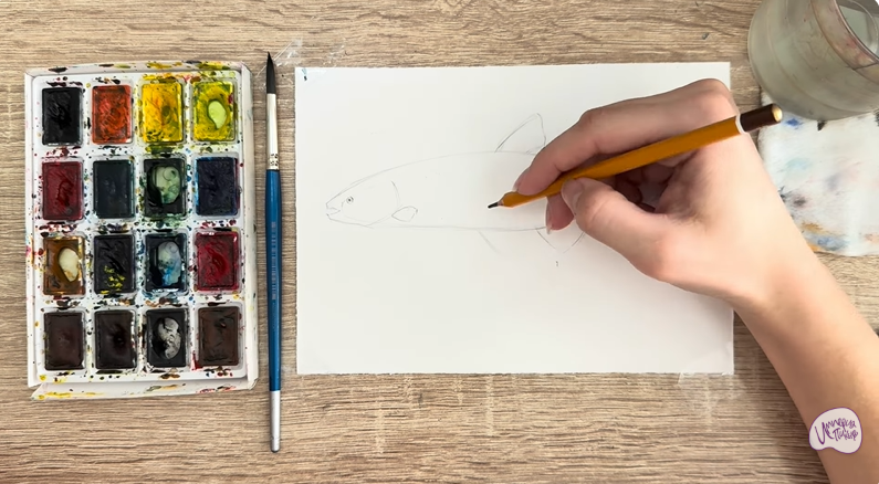 Рисуем Голавль