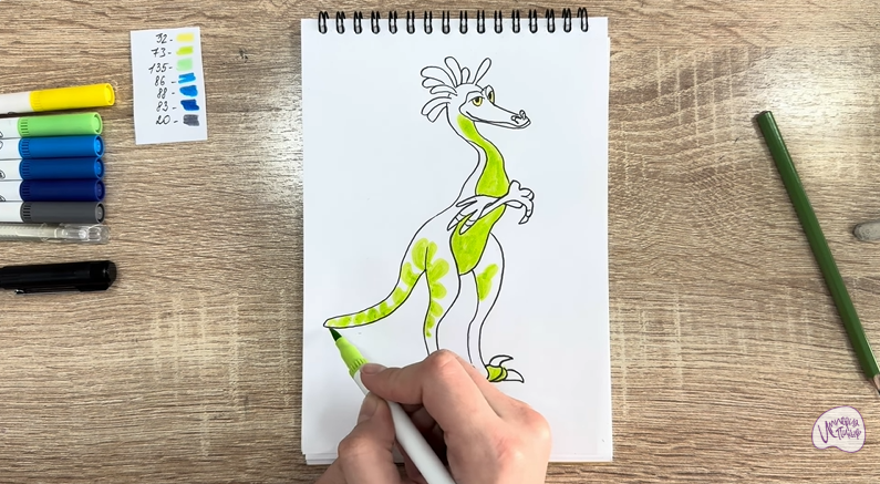 Рисуем Веган из «Доктор Динозавров»