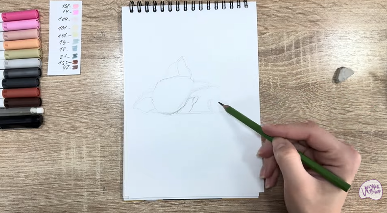 Рисуем Пуа из "Моана"