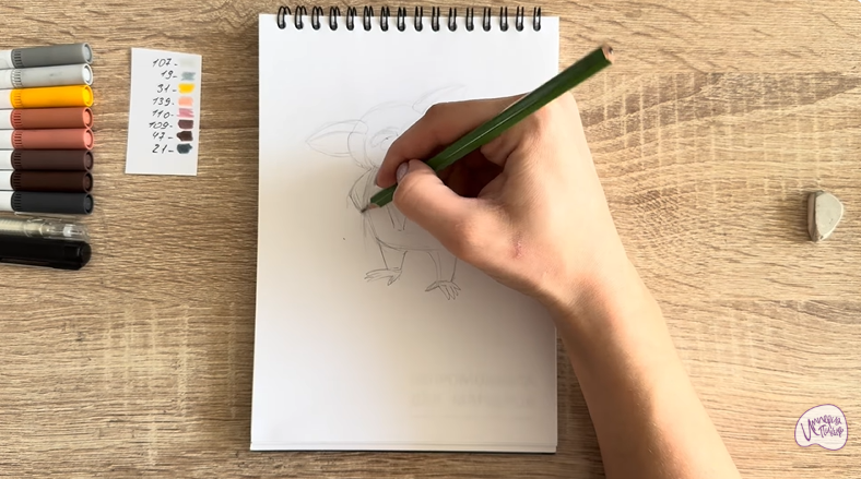 Рисуем Морис из "Мадагаскар"