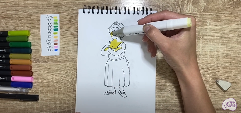 Рисуем Принцесса Фиона из "Шрека"