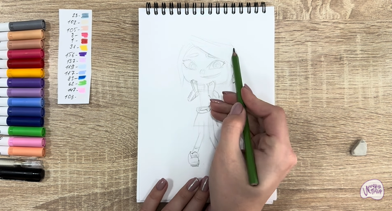 Рисуем Ксю из «Живой гараж»