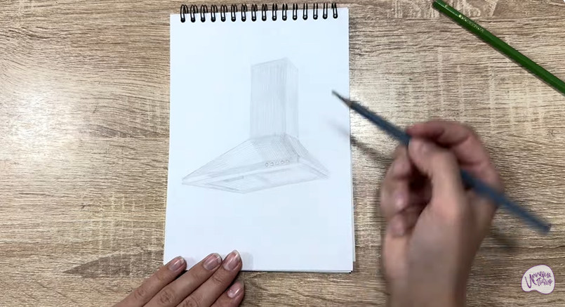 Рисуем Кухонная вытяжка Рисуем Кухонная вытяжка